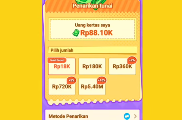 Cara Memunculkan Penarikan 18K di Water Go Apk, Pengguna Baru Wajib Tahu Syaratnya